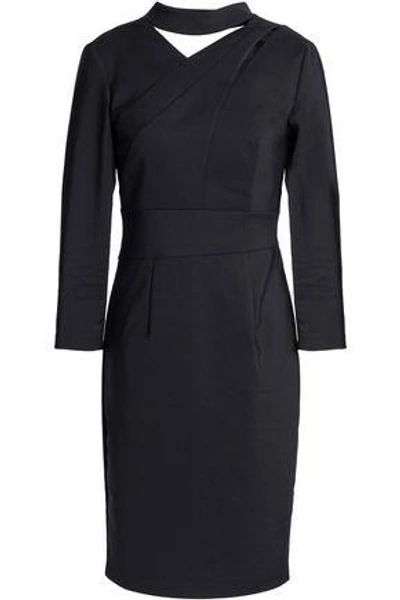 Shop Raoul Woman Cutout Cotton-blend Dress Black