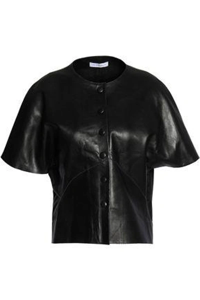 Shop Jw Anderson Woman Leather Jacket Black