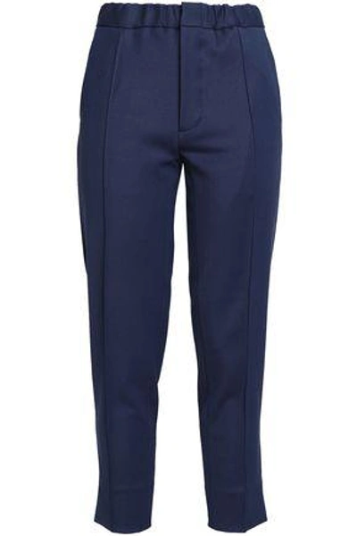 Shop Marni Woman Wool-blend Tapered Pants Royal Blue