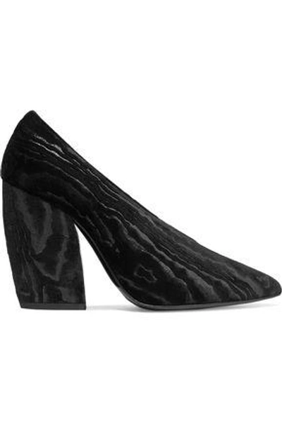 Shop Pierre Hardy Woman Paloma Devoré-satin Pumps Black