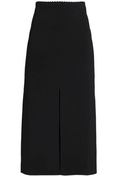 Shop Proenza Schouler Split-front Stretch-knit Midi Skirt In Black