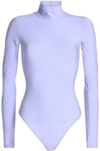 Shop Alix Woman Stretch-jersey Turtleneck Bodysuit Lilac