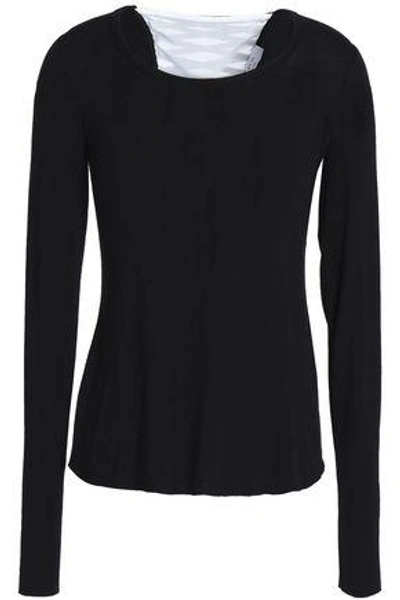 Shop Bailey44 Lace-up Knitted Top In Black
