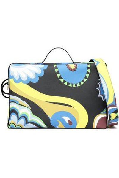 Shop Emilio Pucci Printed Leather Suitcase In Multicolor