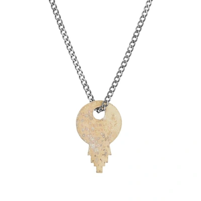 Shop Miansai Wise Lock Necklace In Gold