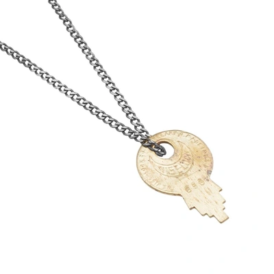 Shop Miansai Wise Lock Necklace In Gold