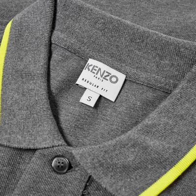 Shop Kenzo Tiger Polo In Grey