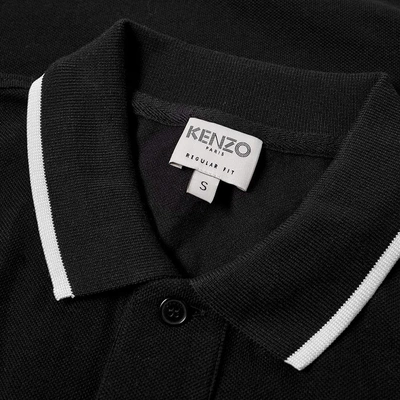 Shop Kenzo Tiger Polo In Black