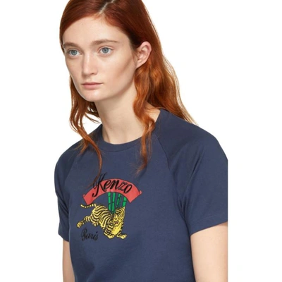 Shop Kenzo Navy Limited Edition Jumping Tiger T-shirt In 78 Ink