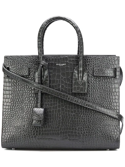 Shop Saint Laurent Sac De Jour Handbag - Grey