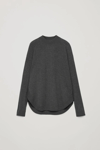 Shop Cos Round-hem Wool Jumper In Grey