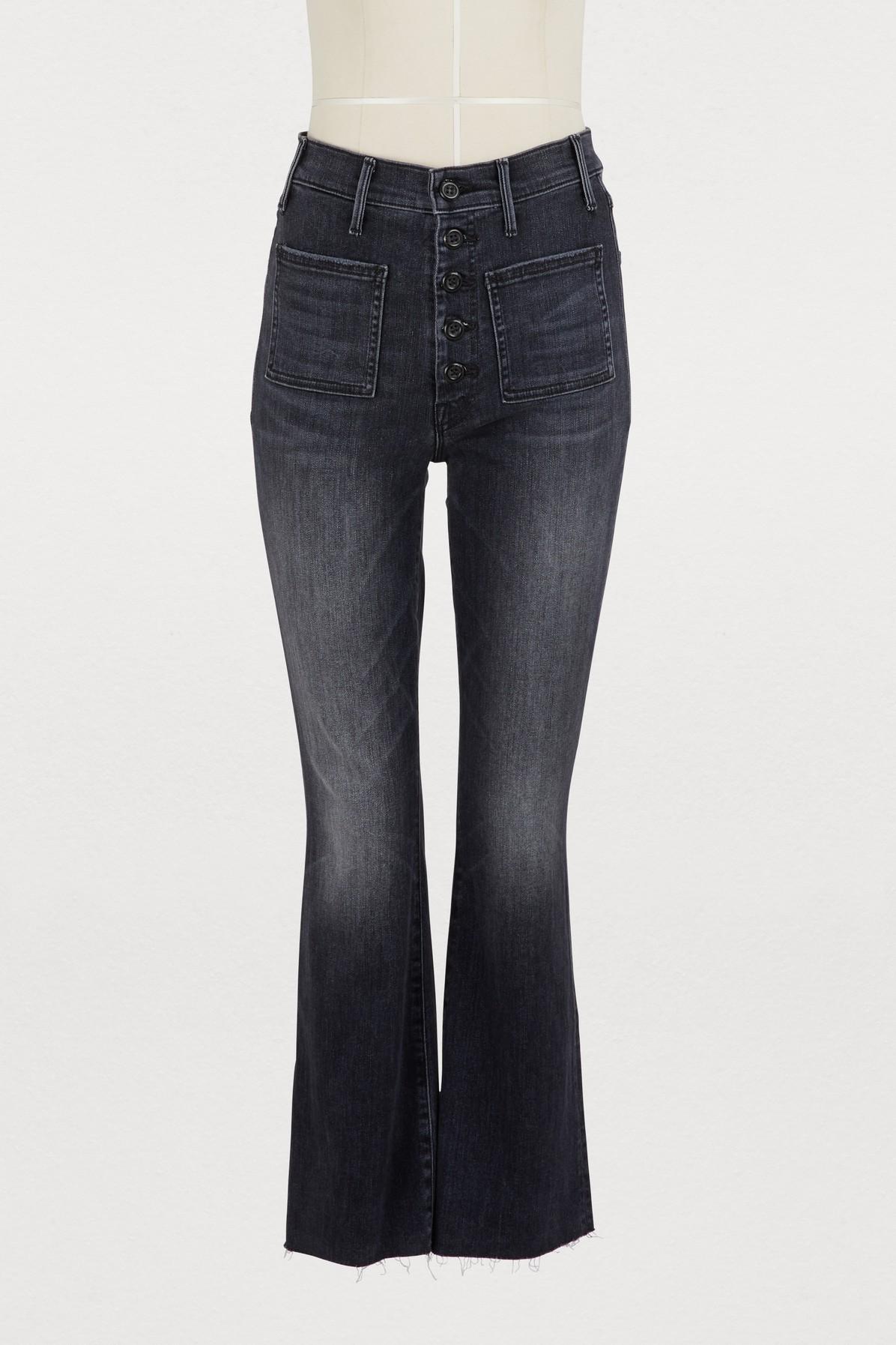 mother patch pocket jeans