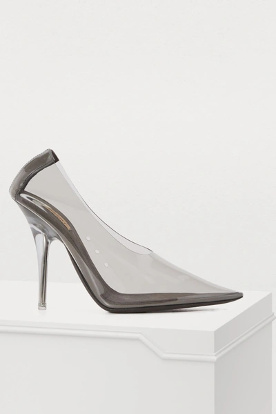 Shop Yeezy Pvc Pointed-toe Pumps In Smoke