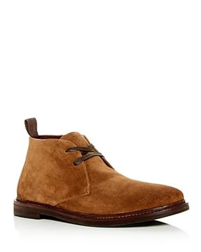 Shop John Varvatos Men's Zander Suede Chukka Boots In Nutmeg Brown