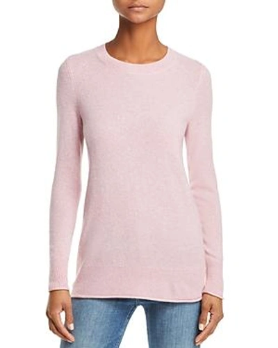 Shop Aqua Cashmere Fitted Crewneck Sweater - 100% Exclusive In Heather Pink