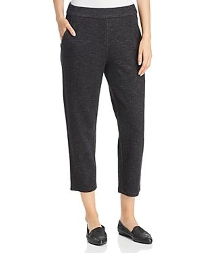 Shop Eileen Fisher Cropped Pull-on Pants In Charcoal