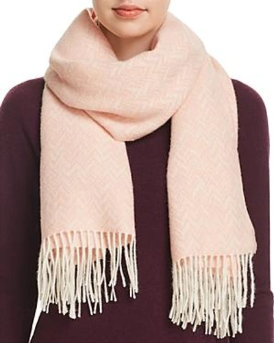 Shop Eileen Fisher Chevron Fringe Scarf In Petal