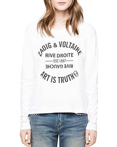 Shop Zadig & Voltaire Willy Bis Badge T-shirt In White