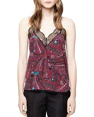 Shop Zadig & Voltaire Christy Psyche Camisole In Red