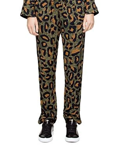 Shop Zadig & Voltaire Leo Parone Animal & Camouflage-print Pants In Ivy