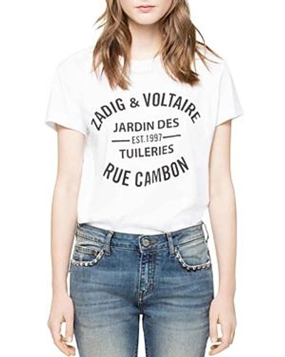 Shop Zadig & Voltaire Cambon Walk T-shirt In White