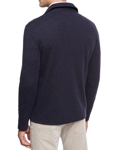 Shop Loro Piana Men's New Traveler Cashmere Stretch Storm System%26#174; Jacket In Navy