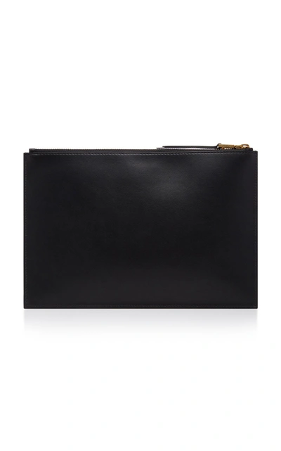 Shop Givenchy Gv3 Leather Pouch In Black/white