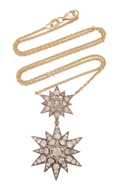 Shop Toni + Chloe Goutal Double-tiered Gold Diamond Necklace