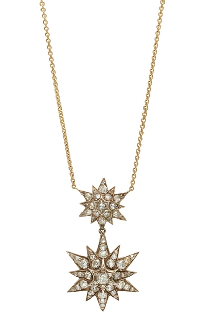 Shop Toni + Chloe Goutal Double-tiered Gold Diamond Necklace