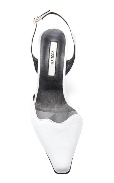 Shop Yuul Yie Lissom Slingback Leather Pumps In White