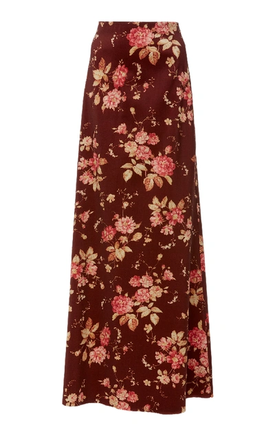 Shop Zimmermann Unbridled Contour Skirt In Floral