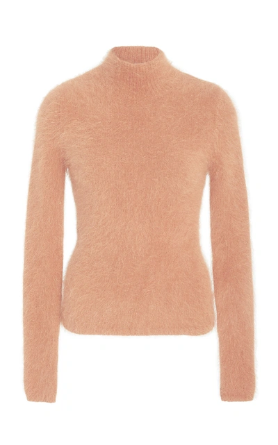 Shop Ulla Johnson Mars Angora Turtleneck In Pink