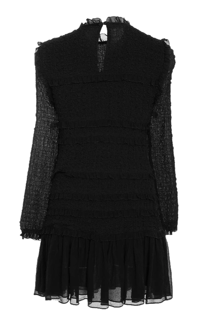 Shop Ulla Johnson Gia Ruffle Dress In Black