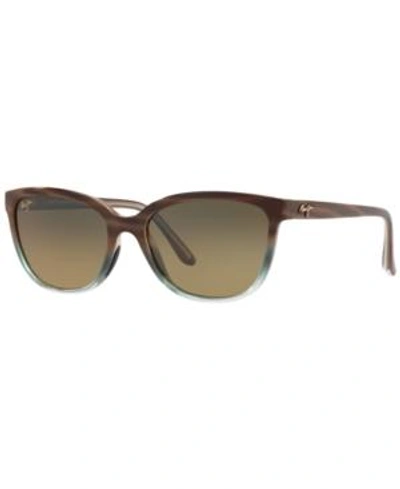 Shop Maui Jim Polarized Sunglasses, 758 Honi 55 In Brown Blue/bronze Polar