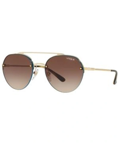 Shop Vogue Eyewear Sunglasses, Vo4113s 54 In Pale Gold / Brown Gradient