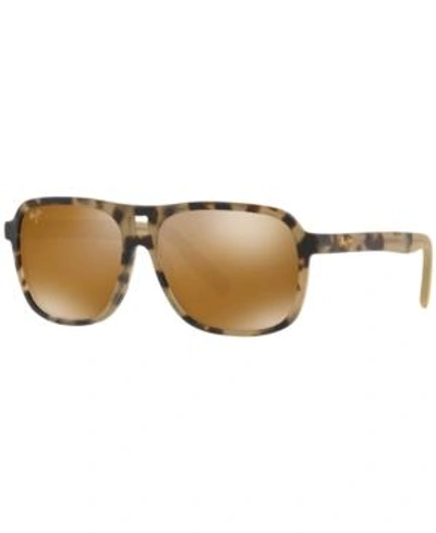 Shop Maui Jim Sunglasses, 771 Little Maks 57 In Tortoise Matte/bronze Polar