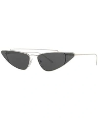 Shop Prada Sunglasses, Pr 63us 68 In Silver/grey