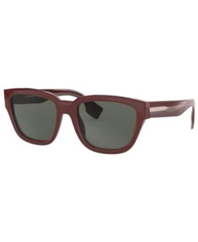 Shop Burberry Sunglasses, Be4277 54 In Bordeaux / Dark Green