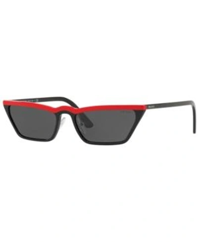 Shop Prada Sunglasses, Pr 19us 58 In Red Black / Grey