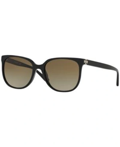 Shop Tory Burch Sunglasses, Ty7106 In Black/brown Gradient