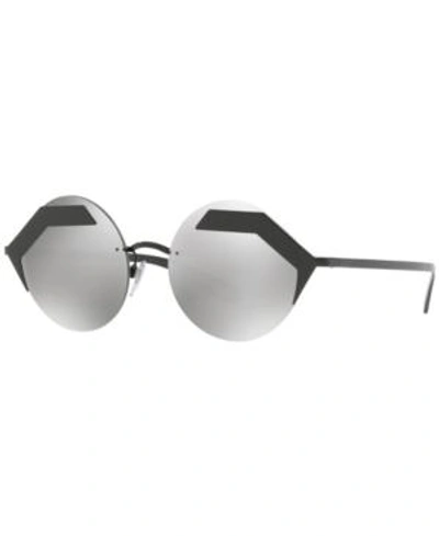 Shop Bvlgari Sunglasses, Bv6089 In Matte Black/grey Mirror