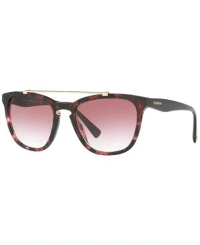 Shop Valentino Sunglasses, Va4002 In Tortoise/pink Gradient