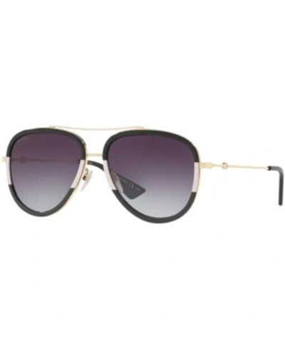 Shop Gucci Sunglasses, Gg0062s In Gold/grey Gradient