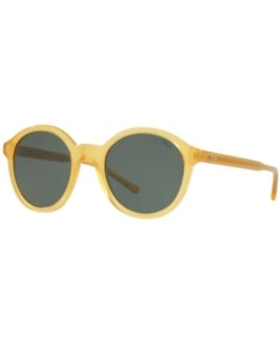 Shop Polo Ralph Lauren Sunglasses, Ph4112 In Tan/green
