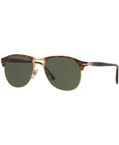 Shop Persol Sunglasses, Po8649s In Tortoise/green