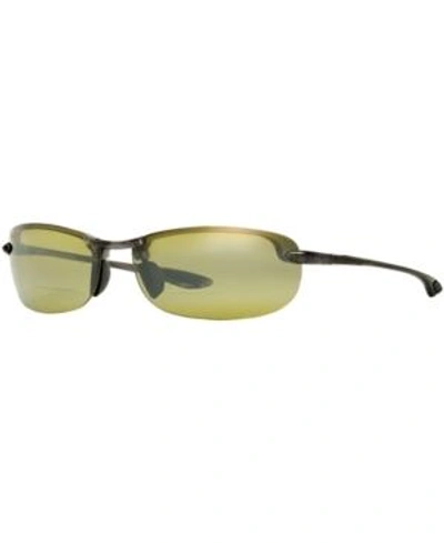 Shop Maui Jim Polarized Sunglasses, Makaha Reader 63 1.5 Or 2.5 Or 2.5 In Grey/green 1.5