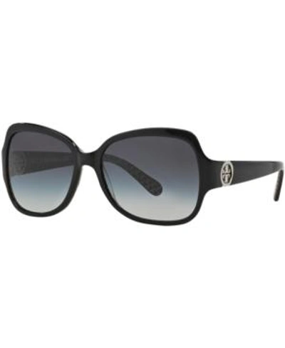 Shop Tory Burch Sunglasses, Ty7059 In Black/grey