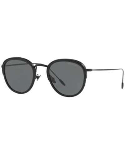 Shop Giorgio Armani Sunglasses, Ar6068 50 In Black / Grey