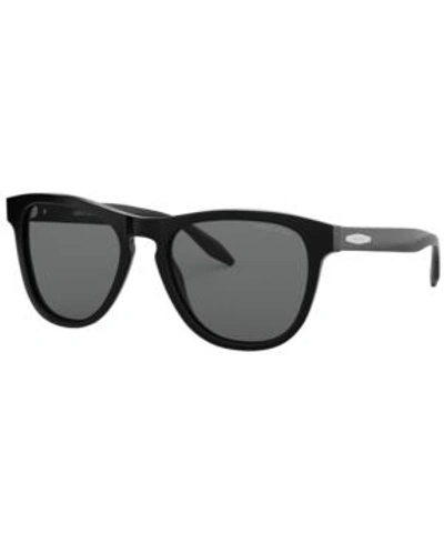 Shop Giorgio Armani Sunglasses, Ar8116 55 In Black / Grey