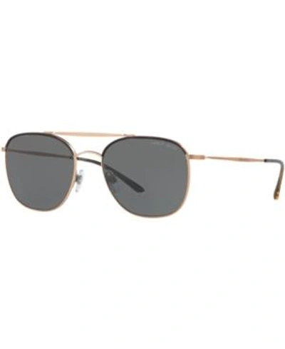 Shop Giorgio Armani Polarized Sunglasses, Ar6058j In Brown/grey Polar